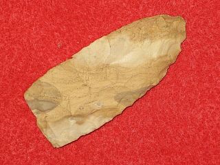 Authentic Native American Artifact Arrowhead Illinois Fluted Knife F22
