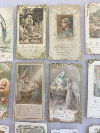 20X VINTAGE FRENCH RELIGIOUS CATHOLIC HOLY CARD JESUS MARIE ANGLE NOTRE DAME 5