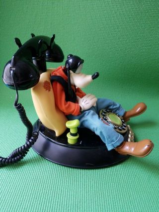 Vintage Walt Disney Telemania Goofy Animated Talking Corded Telephone Phone 2