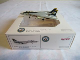 Rare Herpa Wings 1:200 Us Navy F - 14a Tomcat 160393/200 - Aj Vf - 84 Msn 551502