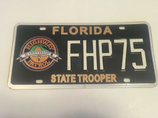 Vintage Florida State Police Highway Patrol Trooper License Plate