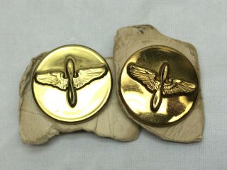 2 Vintage Us Army Air Corps Propeller With Wings Pin 1 "