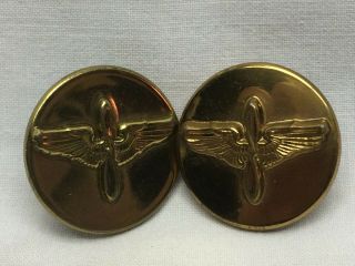 2 Vintage US Army Air Corps Propeller with Wings Pin 1 