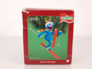 Sesame Street Christmas Ornament Grover On The Slopes Carlton Cards Collectible