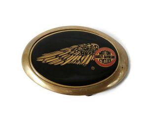 Vintage 1983 - Harley Davidson Official Belt Buckle - Solid Brass