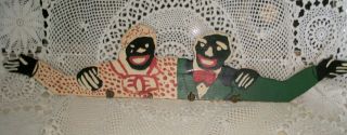 Black Americana Mammy & Moses Wooden Folk Art Wall Decor Key Holder