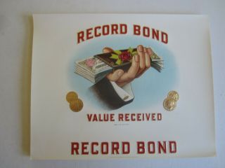 Of 50 Old Antique - Record Bond - Inner Cigar Labels