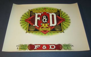 Of 50 Old Antique Fitzpatrick Draper Inner Cigar Labels