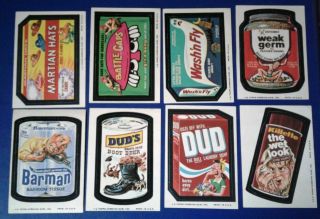 1975 Topps Wacky Packs 12th Series Near Complete Set 21/27 Tb Stickers