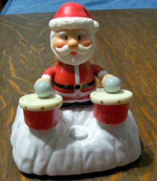 Drumming Santa Music Box Christmas