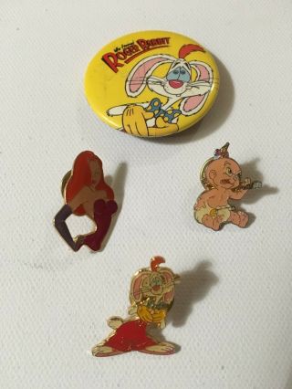 Roger Rabbit,  Baby Herman,  Jessica Rabbit - Old Disney Pins 1980 