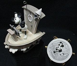2 Steamboat Willie Christmas Ornaments Rare & Hard To Find