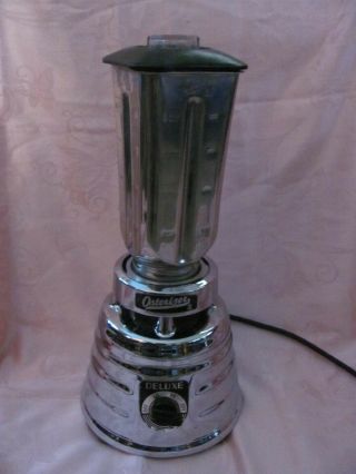 Vintage Osterizer Beehive Blender Chrome Model 403 With Stainless Steel Jar