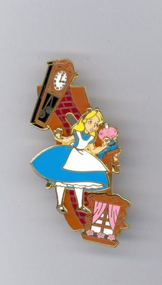 Dcl Disney Cruise Line Alice In Wonderland Falling Slider Surprise Le Pin & Card