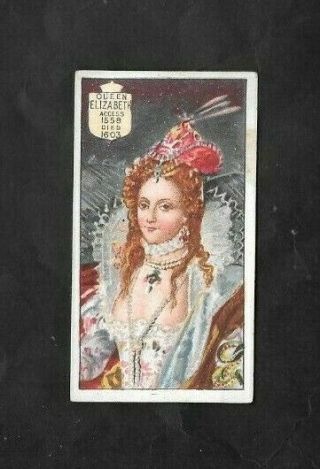 Singleton & Cole 1902 Scarce (royalty) Type Card " Elizabeth - Kings & Queens