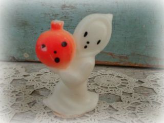 Vintage Halloween Gurley Candle Ghost With Pumpkin