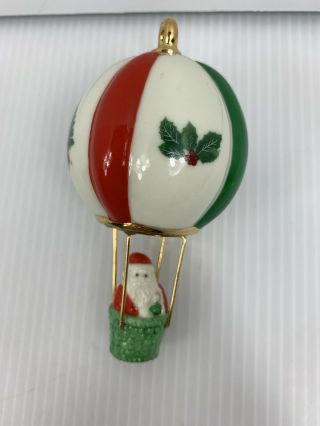Mikasa Christmas Ornament Hot Air Balloon Porcelain Ceramic 4 " Tall