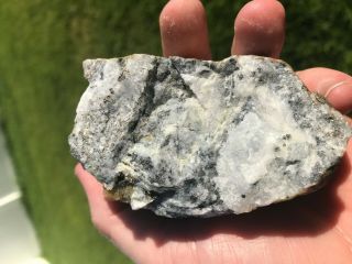 Petzite,  Chalcopyrite,  Barite - Iron King No.  2 Mine,  E.  Tintic District,  Utah