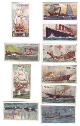 21 Tobacco Cards From The Celebrated Ships Series,  W.  D.  & H.  O.  Wills Cigarettes 2