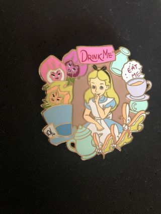 Disney Inspired Alice In Wonderland Large Fantasy Pin Le 50