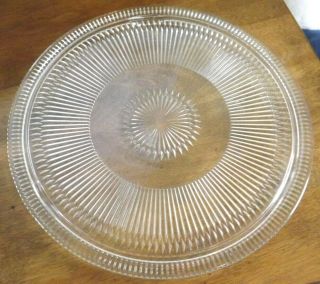 Vtg Chrome Metal Round Dome Cake Keeper Saver Cover Glass Plate Mid Century Mod 3