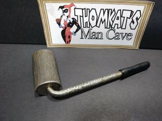 Vintage Hand - Crafted Folk Art Metal Tobacco Pipe - & Smokeable - - - 1c