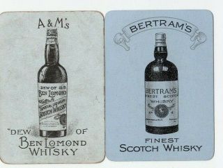 2 Wide Playing Swap Cards Brewery Scotch Whisky Bertrams & Dew Of Ben Lomond