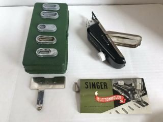 Vintage Sewing - Singer Buttonholer Attachment For Class 301 Machine w/Templates 3