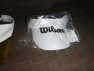 Wilson Unisex Cloth White Tennis Golf Sun Visor Hat 1