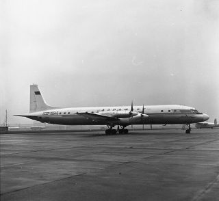 Aeroflot,  Illyushin Il18,  Cccp - 75545,  Circa 1960s,  Large Size Negative