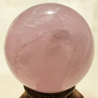 105g Natural Rose Pink Quartz Crystal Sphere Ball Healing P041