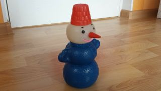 Vintage Russian Ussr Soviet Plastic Snowman Toy