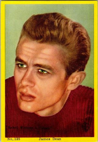 Movie Star James Dean Paper Card For 1959 Album De Oro Del Cine Mundial T557