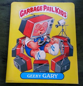 Garbage Pail Kids Vintage 1985 Geeky Gary Sicky Vicky School Folder Topps