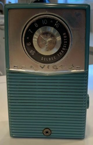 Vintage Rca Victor Transistor Radio W/ Case Model T - 1eh