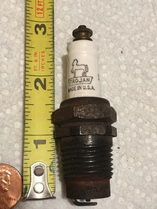 Vintage,  Very Rare,  Antique Trojan Spark Plug