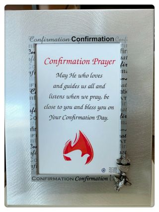 Religious Gifts " Confirmation Gift " Silver Plated Frame 4x6 Inch