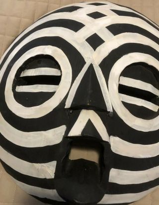 Vintage - Kifwebe Mask - From The Songye Tribe Of Zaire - Hand Made 16 "