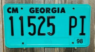 Georgia " Cm " License Plate