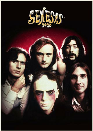 2020 Wall Calendar [12 Pages A4] The Genesis Vintage Music Photo Poster 1355