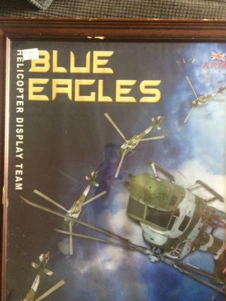Rare Blue Eagles Helicopter Display Team Signed Photo Poster 26 X 19 Inches