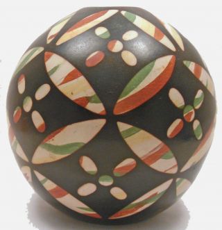 Signed Suyon HAND - CRAFTED CERAMIC SPHERE Chulucanas,  Peru,  Pottery 1538 2