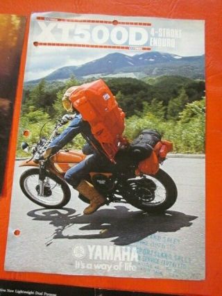 4 Vintage Yamaha Motorcycle Brochures XT125J XT200J XT500 XT250 XT500D XT series 4