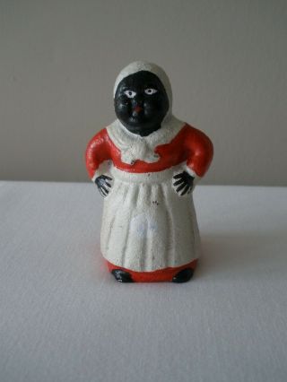 Vintage Cast Iron Aunt Jemima 3 " Figurine Bank Black Americana