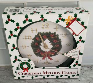 Feldstein Christmas Melody Wall Clock 12 Different Carols