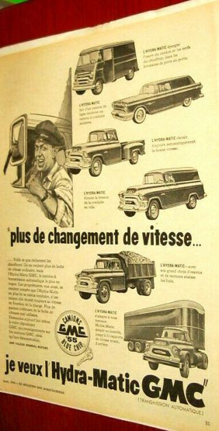 1955 Gmc Hydra - Matic Trucks Ad