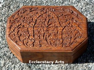 Tree Of Life Box Jewelry - Tarot Card - Incense - Wooden Box - 4 " X 6 " {: -)