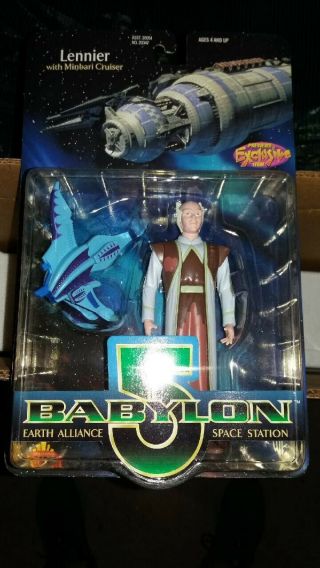 Babylon 5 Action Figure Lennier With Minbari Cruiser