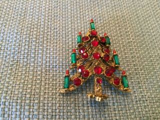 Sign Pakula Christmas Tree W/green/red Stones,  Green Candles On Tree