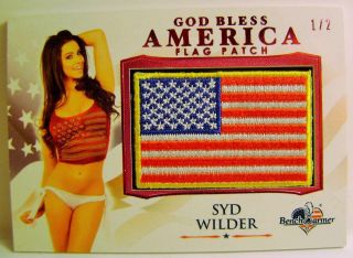 Syd Wilder 1/2 Pink Flag Patch God Bless America The Bench Warmer Wow